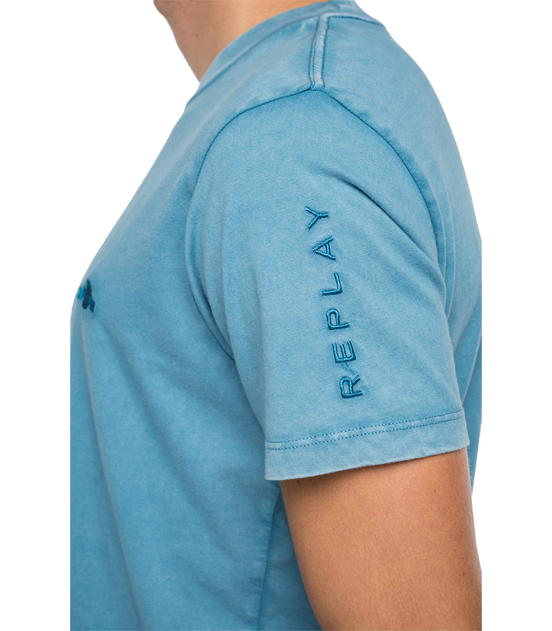 ガーメントダイ オーガニックコットンジャージーTシャツ 詳細画像 コバルトブルー 7